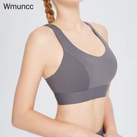 wmuncc 2022 summer sports underwear womens shockproof fitness bra plus size high impact yoga gym workout tops adjustable