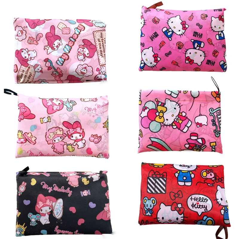

Sanrios Shopping Bag Hello Kittys Student Cartoon High Capacity Foldable Kawaii Water Proof Environmental Friendly Bag Girl Gift