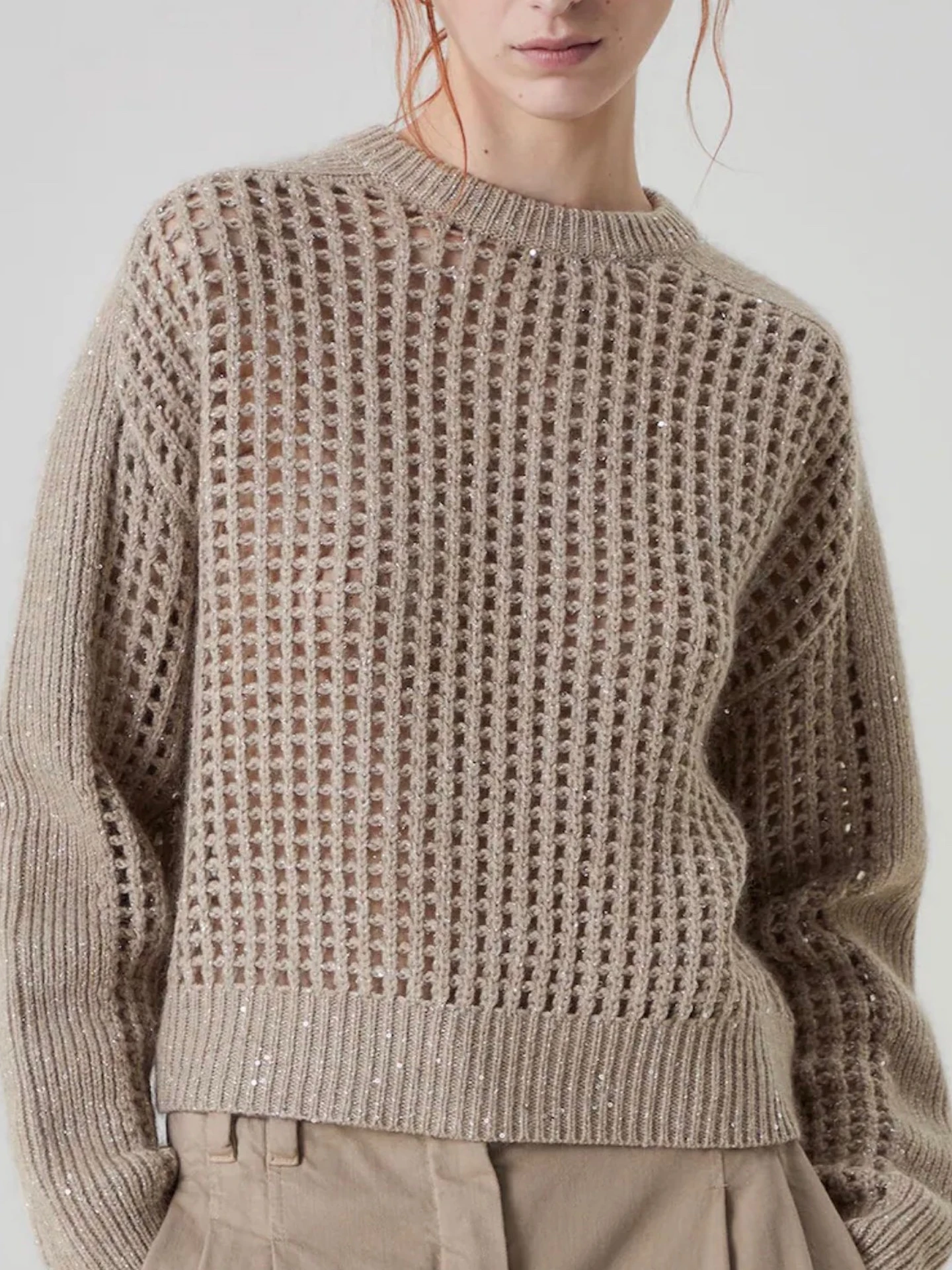 Женский свитер, новый осенний Повседневный и удобный вязаный свитер из сетчатой ткани, куртка с ажурным дизайном, тонкий женский свитер