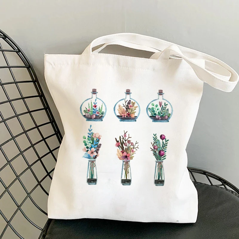 

Многоразовая женская сумка для покупок с мультяшным принтом, школьный ранец для учеников, тканевая сумка на плечо, Экологически чистая Сумо...