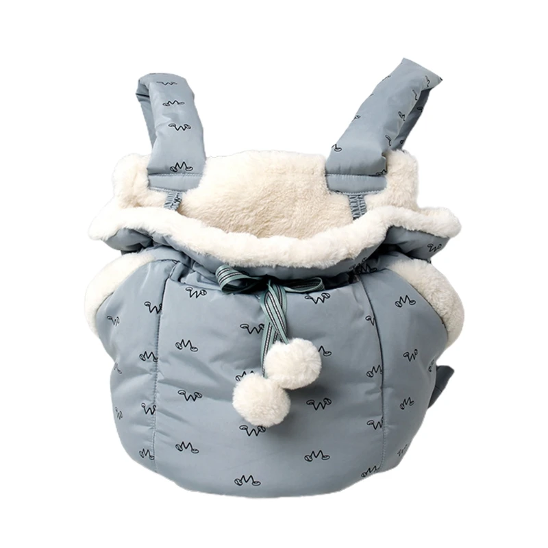 

Pet Cute Carrier Bag Warm Front Hanging Chest Pack Semi-Closed Shoulder Backpack for Outdoor Carrying Strap