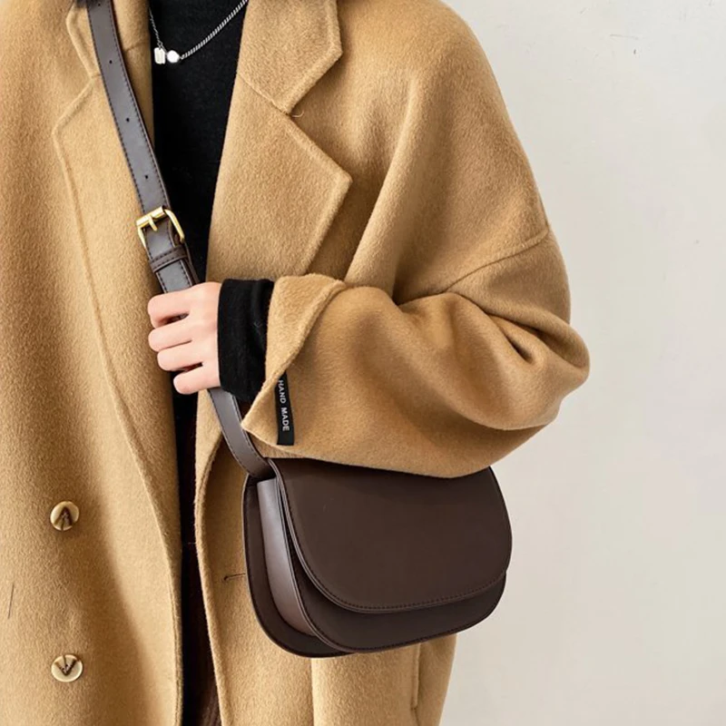Simple Fashion Crossbody Bags for Women 2023 New Waist Pack Solid Color Ladies Handbags Saddle Bag Luxury Brand Shoulder Bag