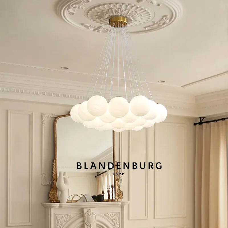 

Подвесная лампа в скандинавском стиле, современный светильник в виде планеты с пузырьковым шариком, Роскошная лампа для гостиной, спальни, ресторана