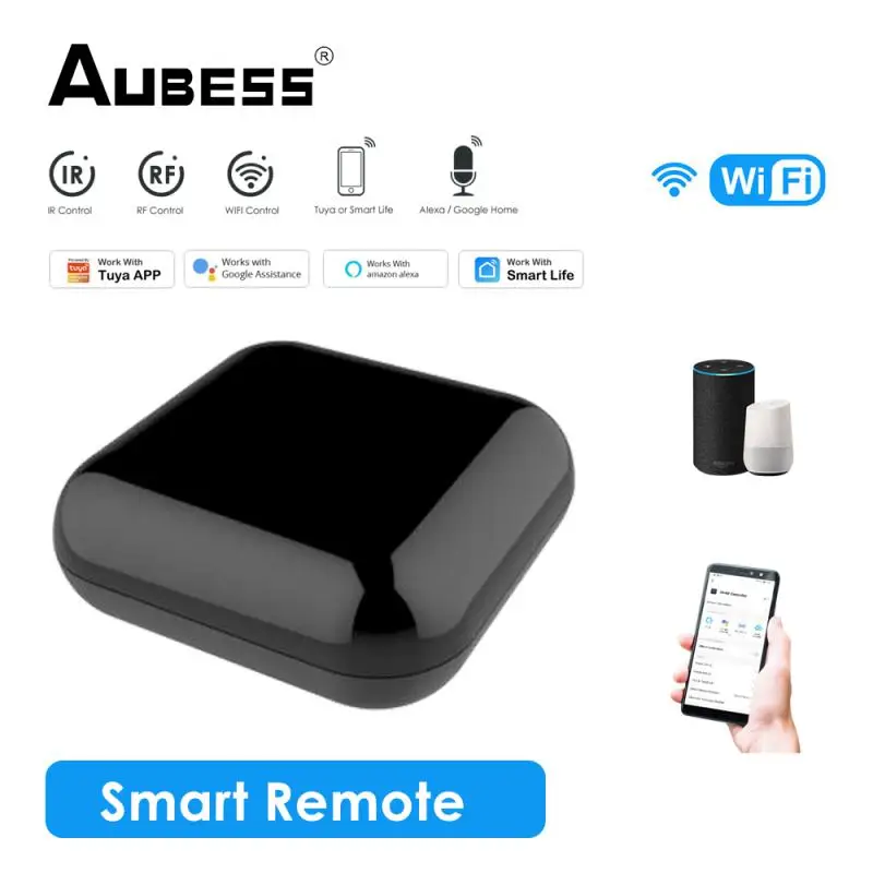 

Пульт дистанционного управления Wi-Fi Rf/ir, универсальное управление через приложение, голосовое управление, свободные руки, высокая совместимость с кондиционером, любым ТВ