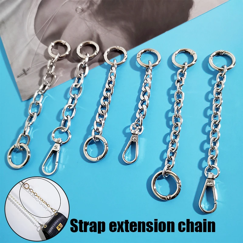 

15/20cm Bag Extension Chain Simplicity Handbag Short Chain Decorative Bag Strap Metal Chains Durable Keychain Bag Accessories