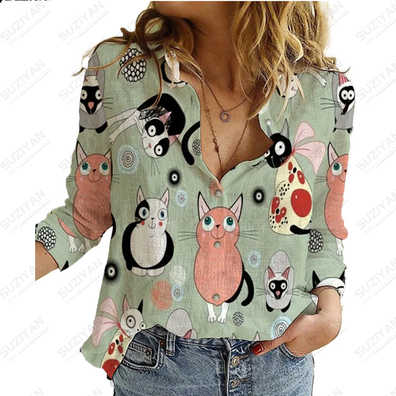 

2023 Women's cardigan with floral pattern 3D printed shirt in oversized casual chiffon shirt for breathability and quick drying