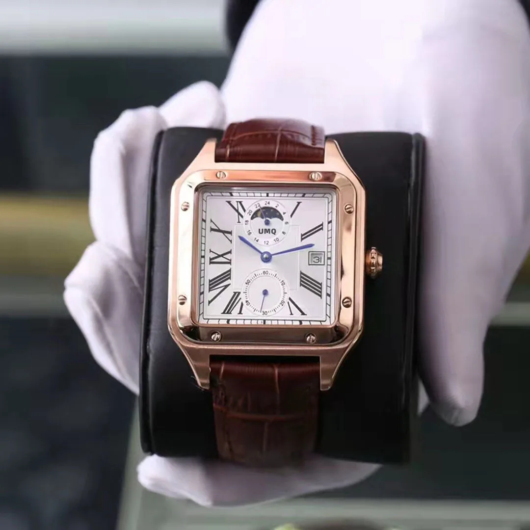 

Мужские автоматические механические часы с квадратным циферблатом. Мужская элегантная коллекция из нержавеющей стали 316. Циферблат 40 мм AAA