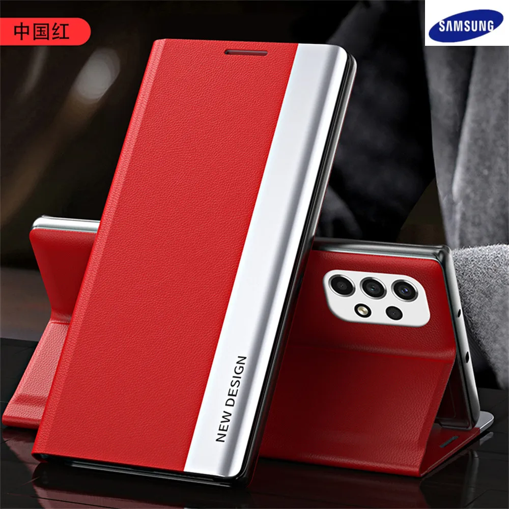 

Cases For Samsung A73 A53 A33 A22 5G Magnetic Leather Flip Cover For Galaxy A71 A51 A31 A32 A03S A02S A50S A70 A30 A20 A201 Case