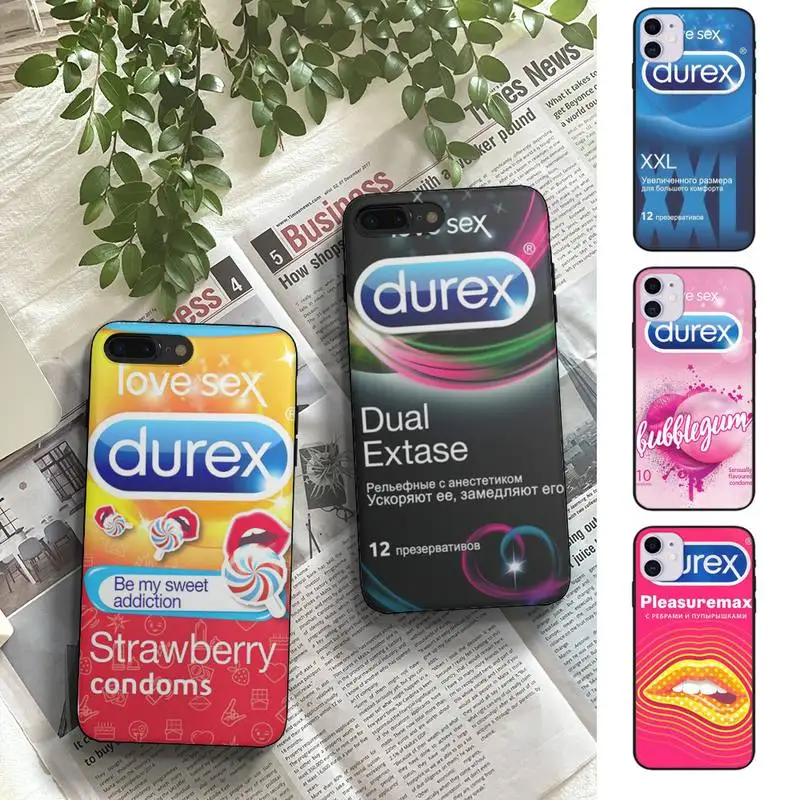 

Sexy Condom Brand Du-rex Box Phone Case Fundas Shell Cover For Xiaomi 8 9 Note10 For Redmi 8 Note9 4G