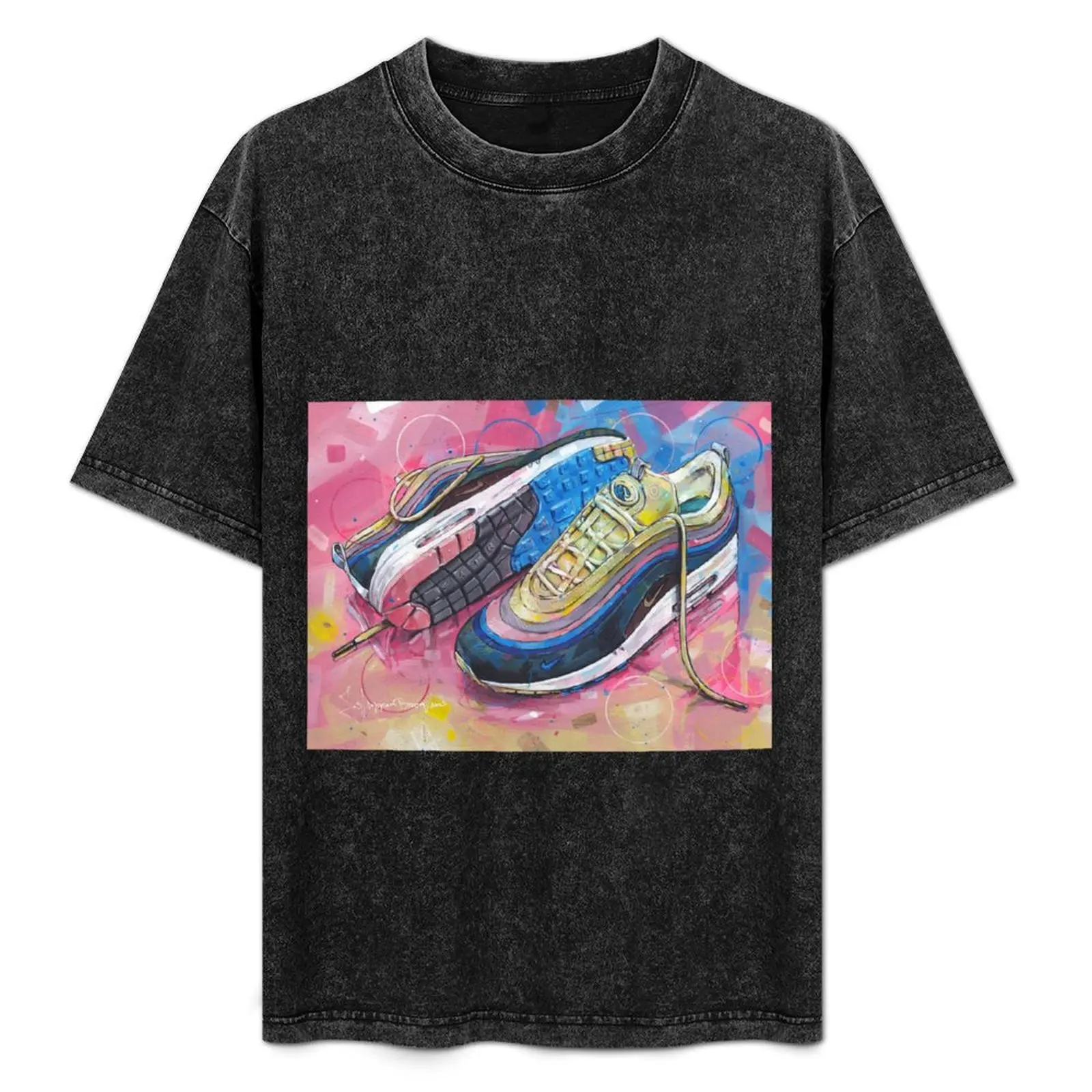 AirMax1 Шон вотерложка кроссовки искусство футболки графика футболка Эстетическая
