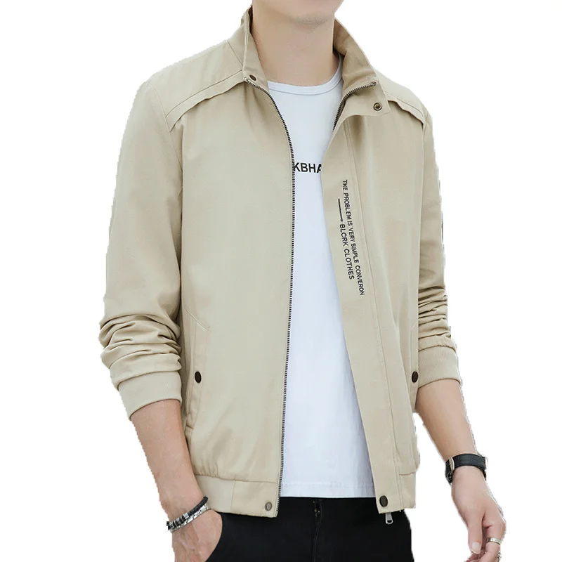 

Spring 2023 Men Solid Color Bomber Jacket Men Casual Slim Fit Baseball Mens Jackets Male Autumn Fashion Overalls Jackets M-4XL