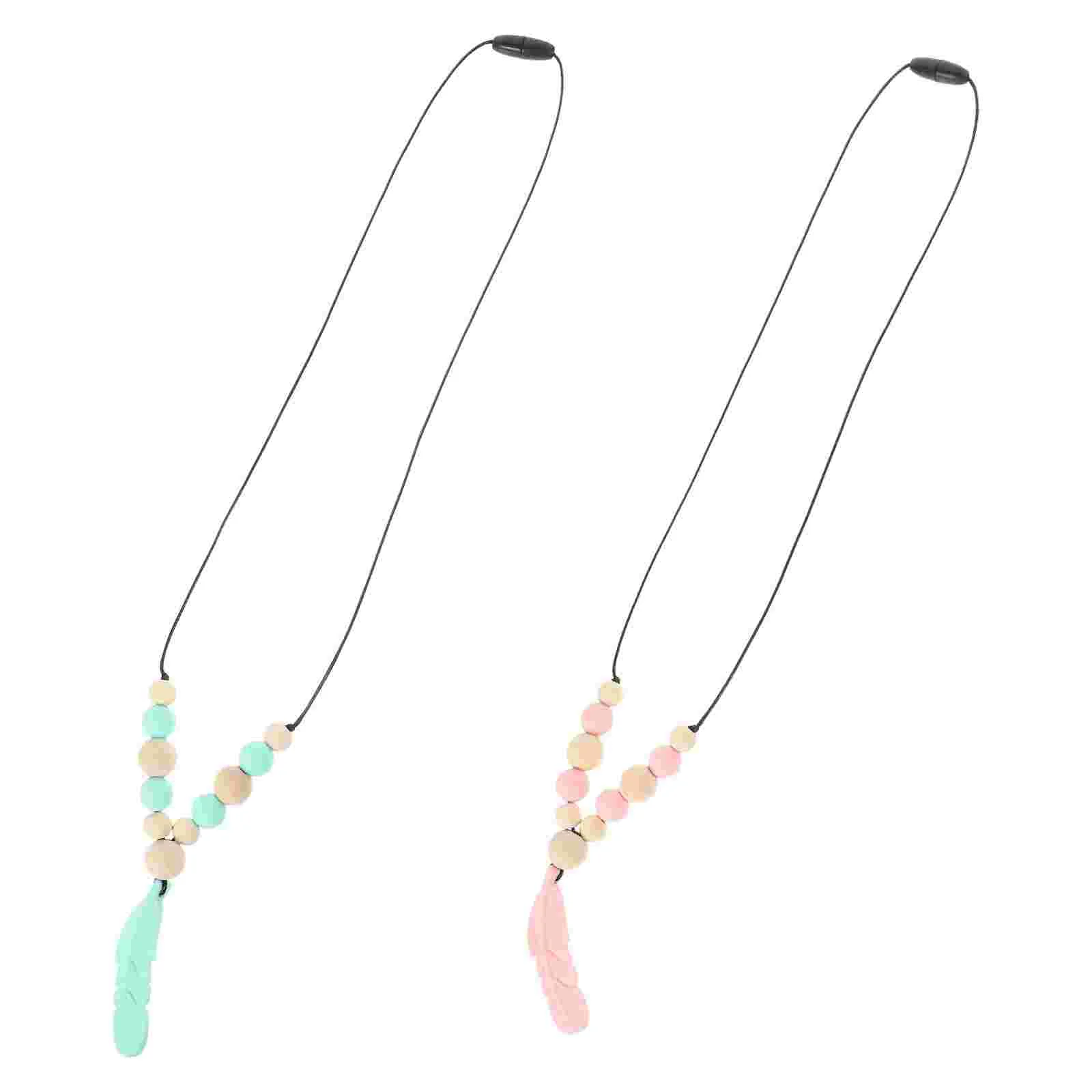 2- шт. молярное ожерелье детские игрушки прорезыватели для младенцев жевательные