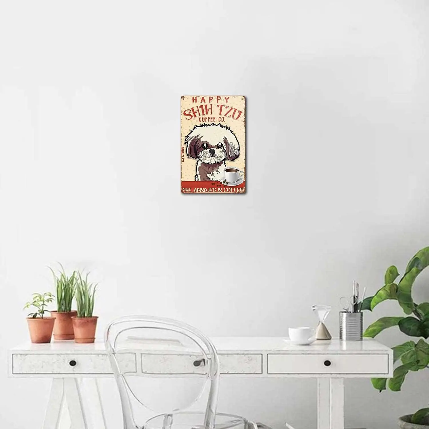 Подарочный постер для любителей Shih Tzu/Rottweller Постер счастливой кофейной компании