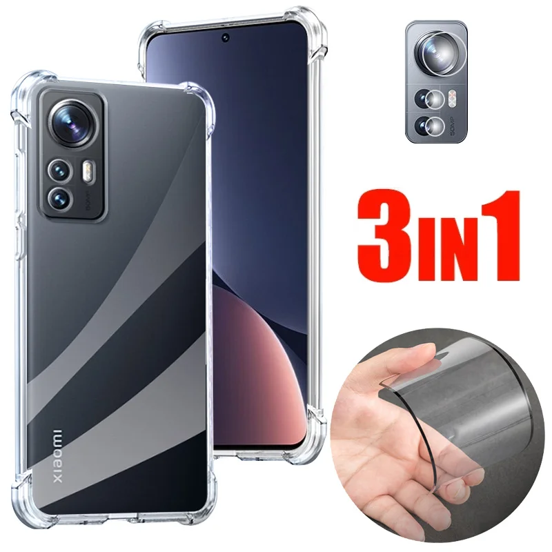 

Ceramic Film Xiaomi mi 12 cases Airbag protection xiaomi 12 pro cover mi11ultra 11 xiomi 12x bumper for xiaomi12 silicone case