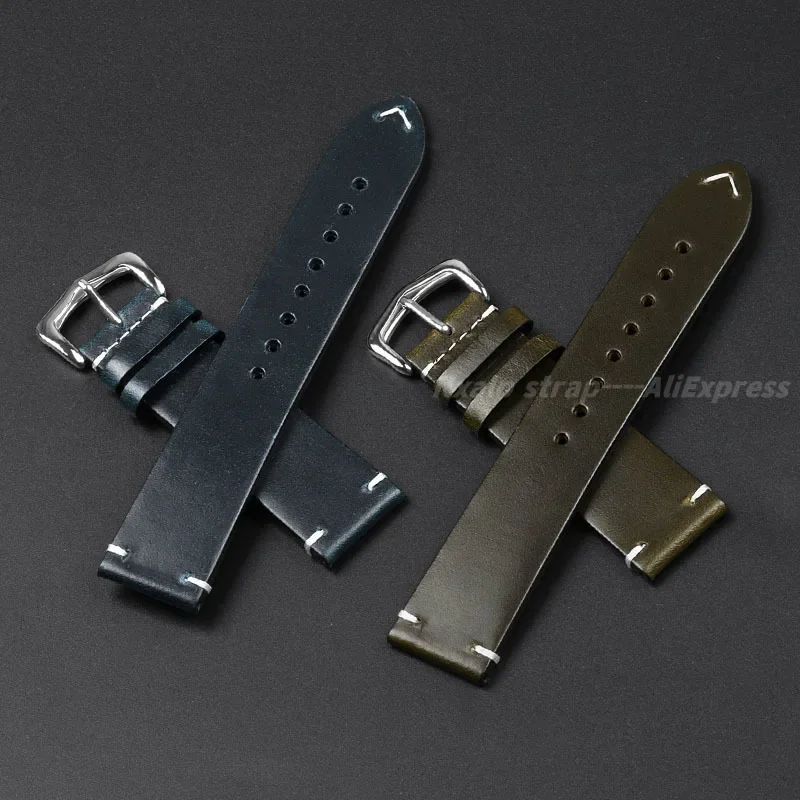 Ремешок для часов из натуральной кожи в стиле ретро быстросъемный ремешок
