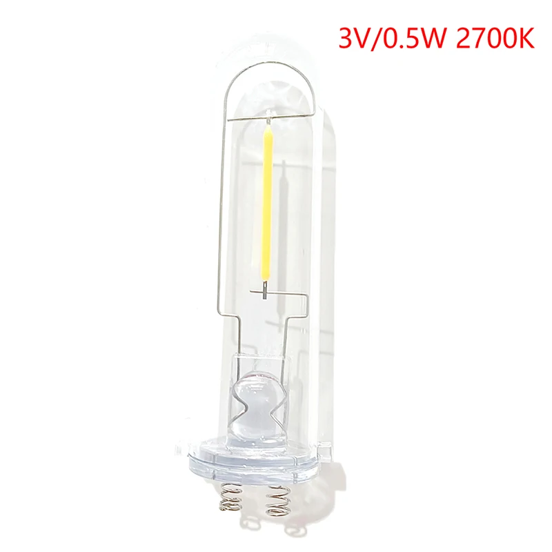 

1pc 88*24mm 3V LEd Solar Bulb Spot Welding Filament Wire LED Bulb 2700K Bulb Light Source Filament Lamp
