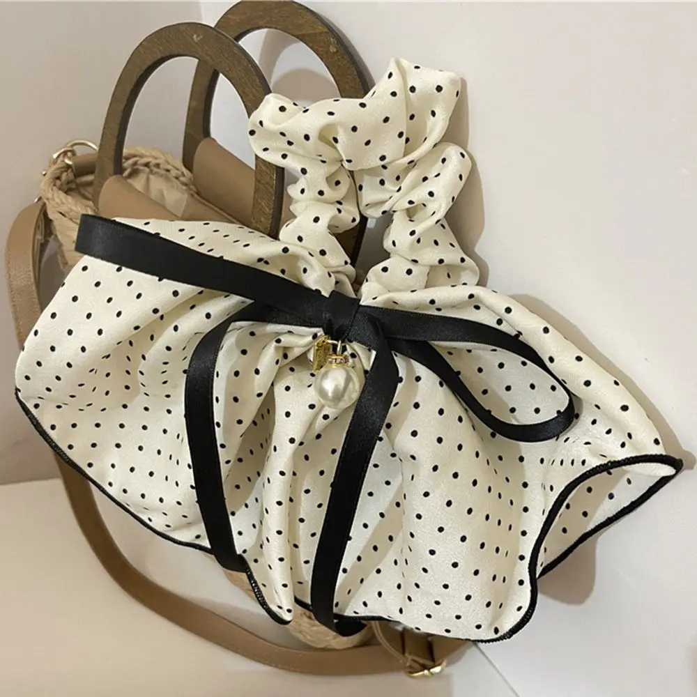 

Ponytail Holder Party Polka Pots Hair Rope Pearls Pendant Scrunchies Women Hair Accessories Korean Style Hair Rope