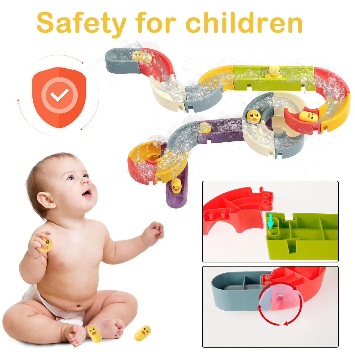 

Детский набор игрушек для ванной гоночная трасса «сделай сам», сборная трасса для ванной комнаты, душа, игры в водные игры, игрушка для детей