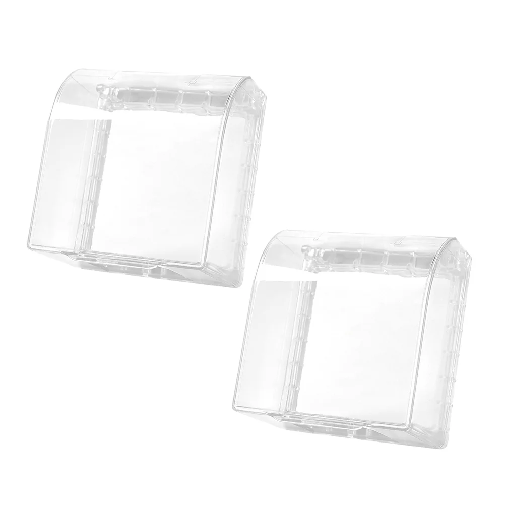 

2 Pcs Switch Waterproof Cover Home Outlet Weatherproof In-use Wall Panels Socket Plate Guard Receptacle Protective Household