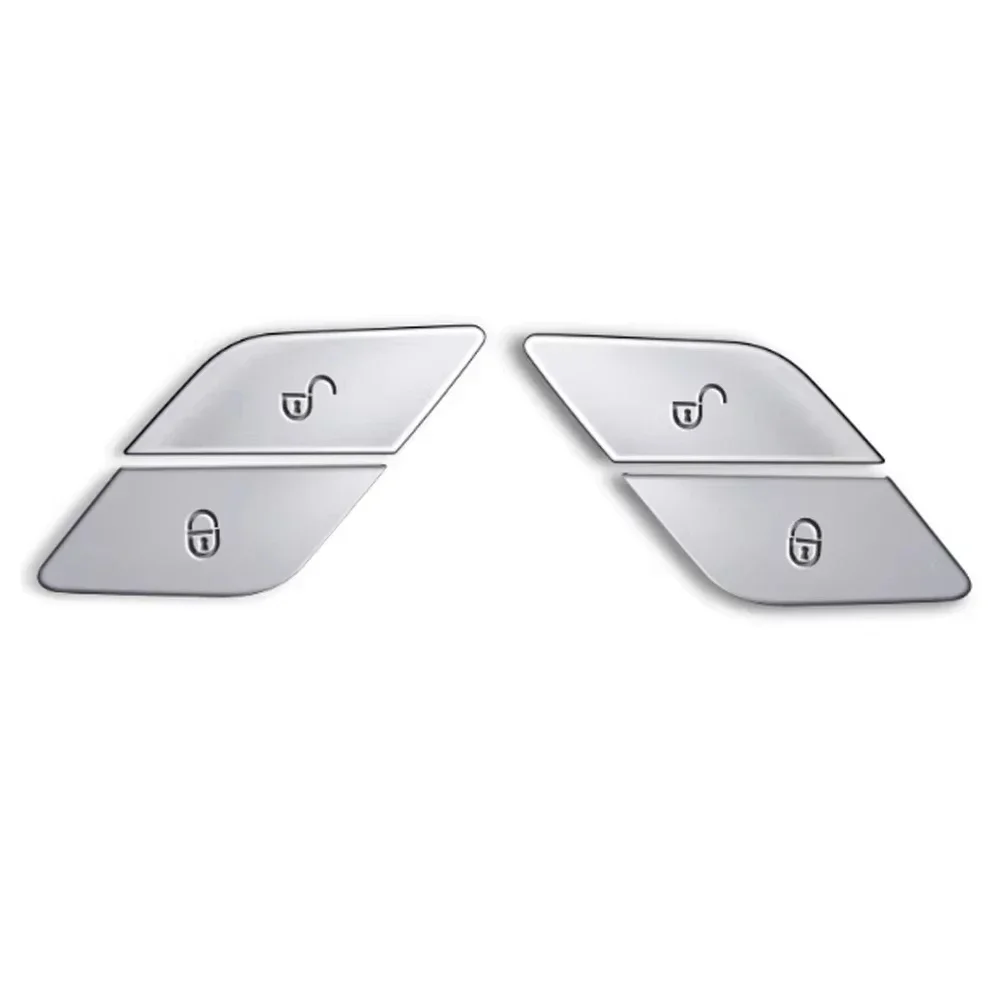 

ABS автомобильный дверной замок, кнопки разблокировки, наклейки, подходят для Mercedes Benz C E Class GLC W205 W213 X253 Vito W447, автоаксессуары