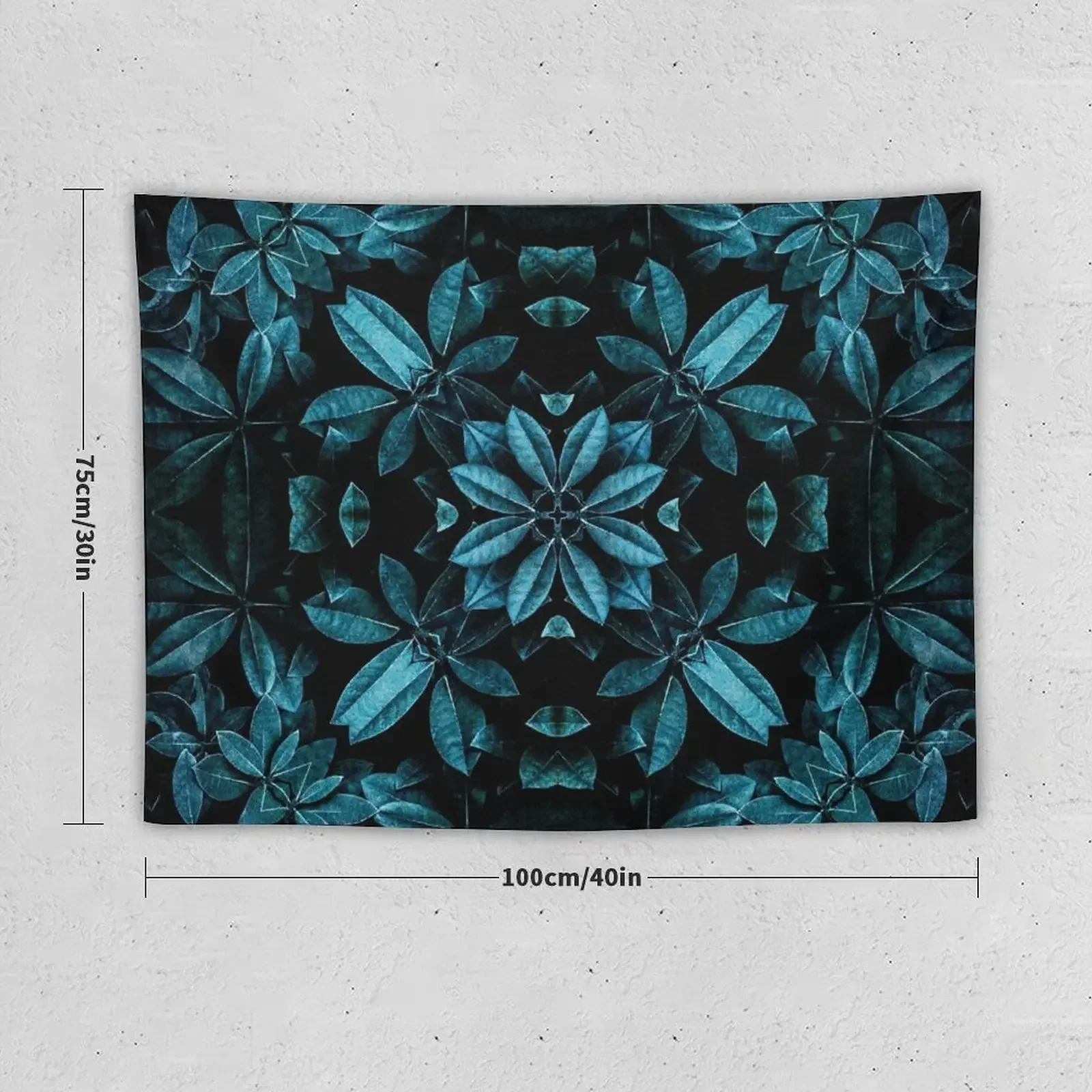 Гобелен с синими листьями мандала украшение для дома милый Декор искусство стен