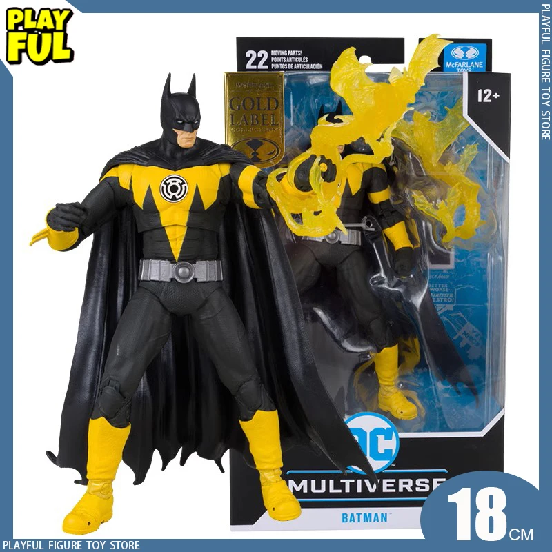 

7-Inch Anime Figure Mcfarlane Toys First Look Batman Sinestro Corps Figure Collection Action Figures Movie Movable Model Toy Gif