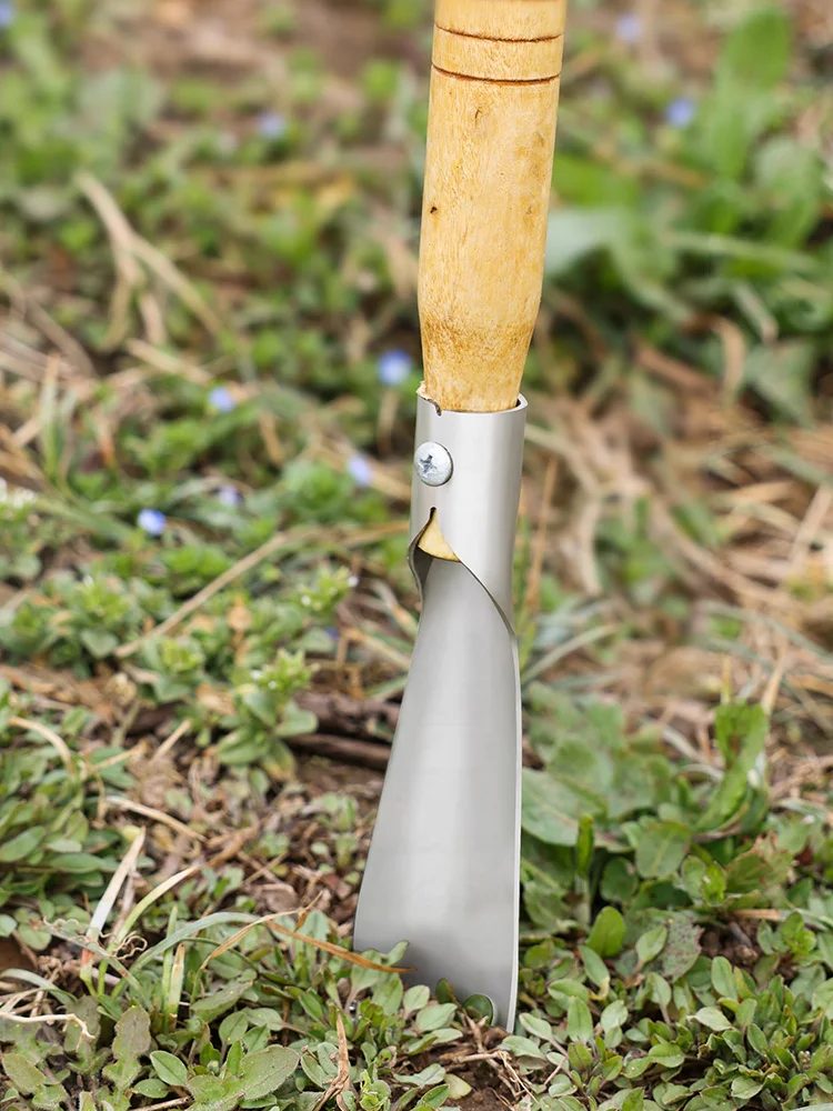 Steel Trowel Multifunction Garden Tool Digging Scoop with Wood Handle Transplanting Spade