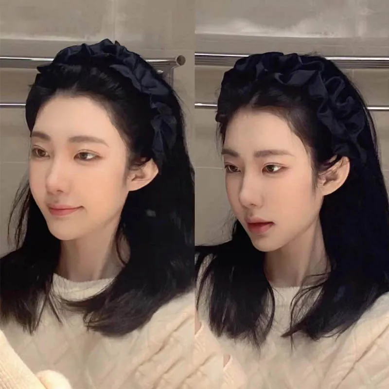 

Ободок для волос женский в Корейском стиле, аксессуар для макияжа в ванную комнату, фотоинструменты для демонстрации маленького лица для девушек