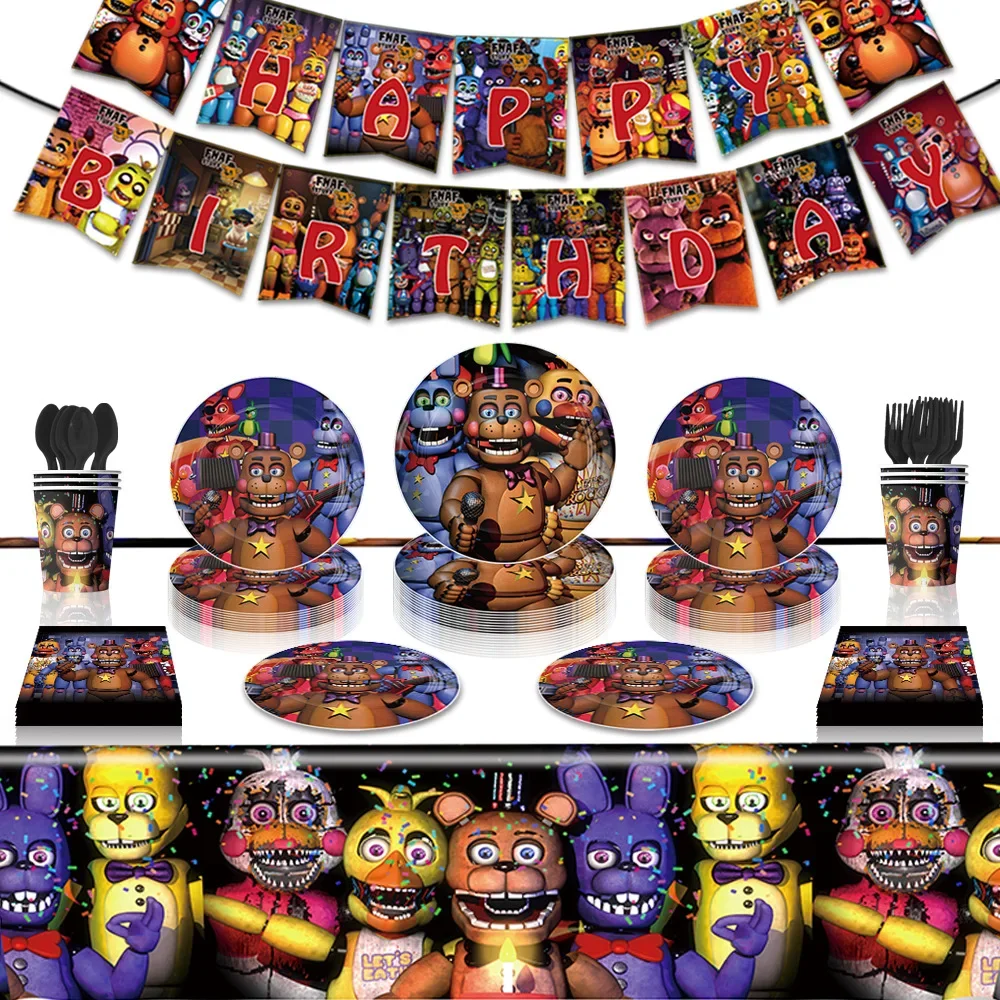 Полночный медведь тематика дня рождения искусственное украшение одноразовая