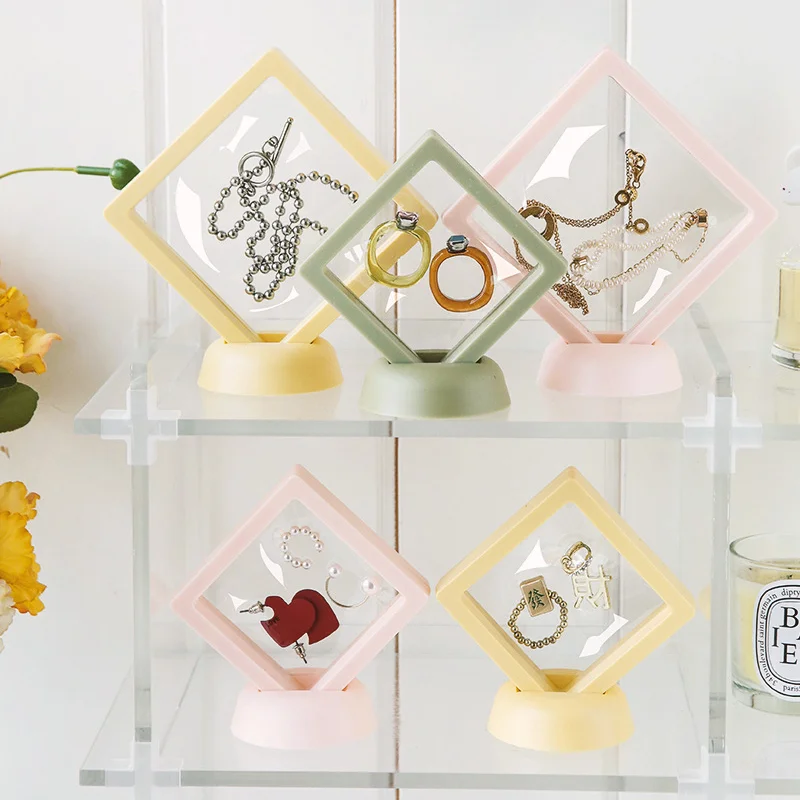 

PE Film HD Transparent Jewelry Display Box Bracelet Necklace Ring Earring Organizer Handmade Jewelry Gift Display Storage Box
