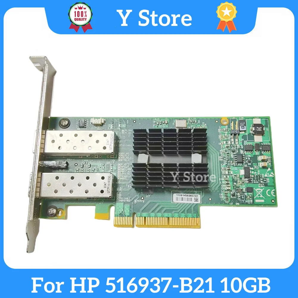 

Y Store For HP 518001-001 516937-B21 MNPH29D-XTR ConnectX-2 Dual Port 2x SFP+ Network NIC 10Gb PCI-e x8