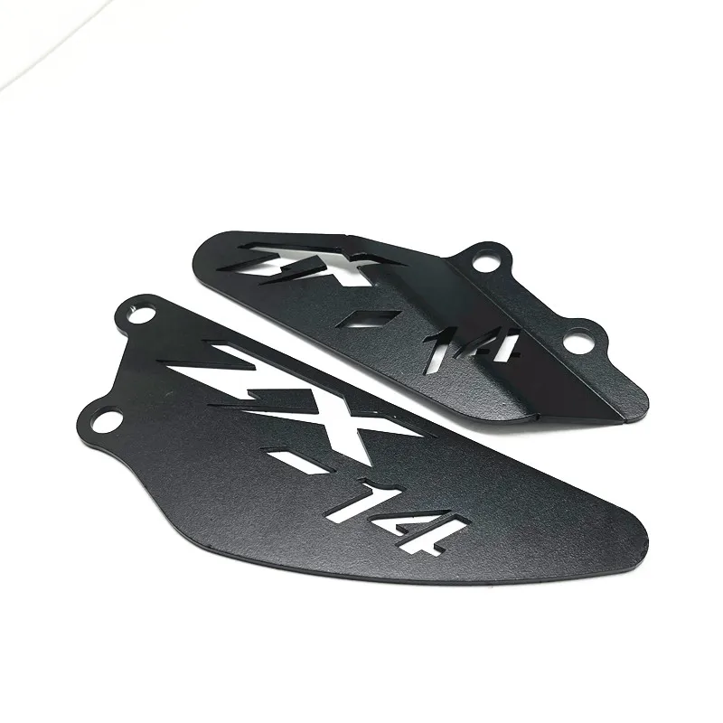 

Motorcycle Accessories Aluminum Foot Pedal Heel Guard Plates For Kawasaki ZX14 2006-2011 Ninja ZX14R 2012-2017
