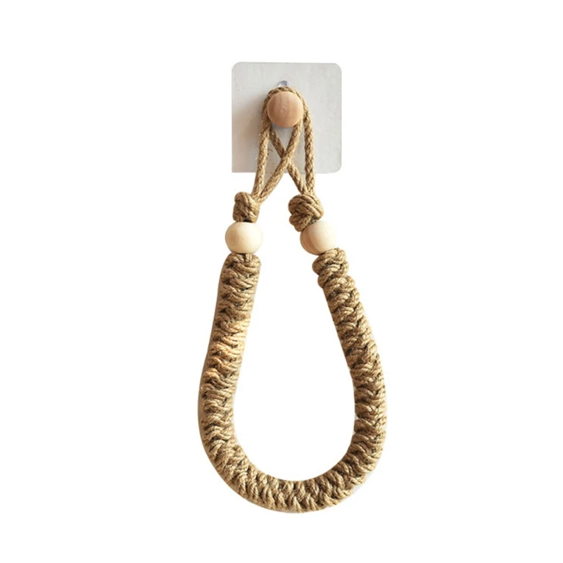 

Pastoral Handmade Cotton Rope Towel Paper Rack Wall Decoration Shelf Towel Hanging Rope Home Decor