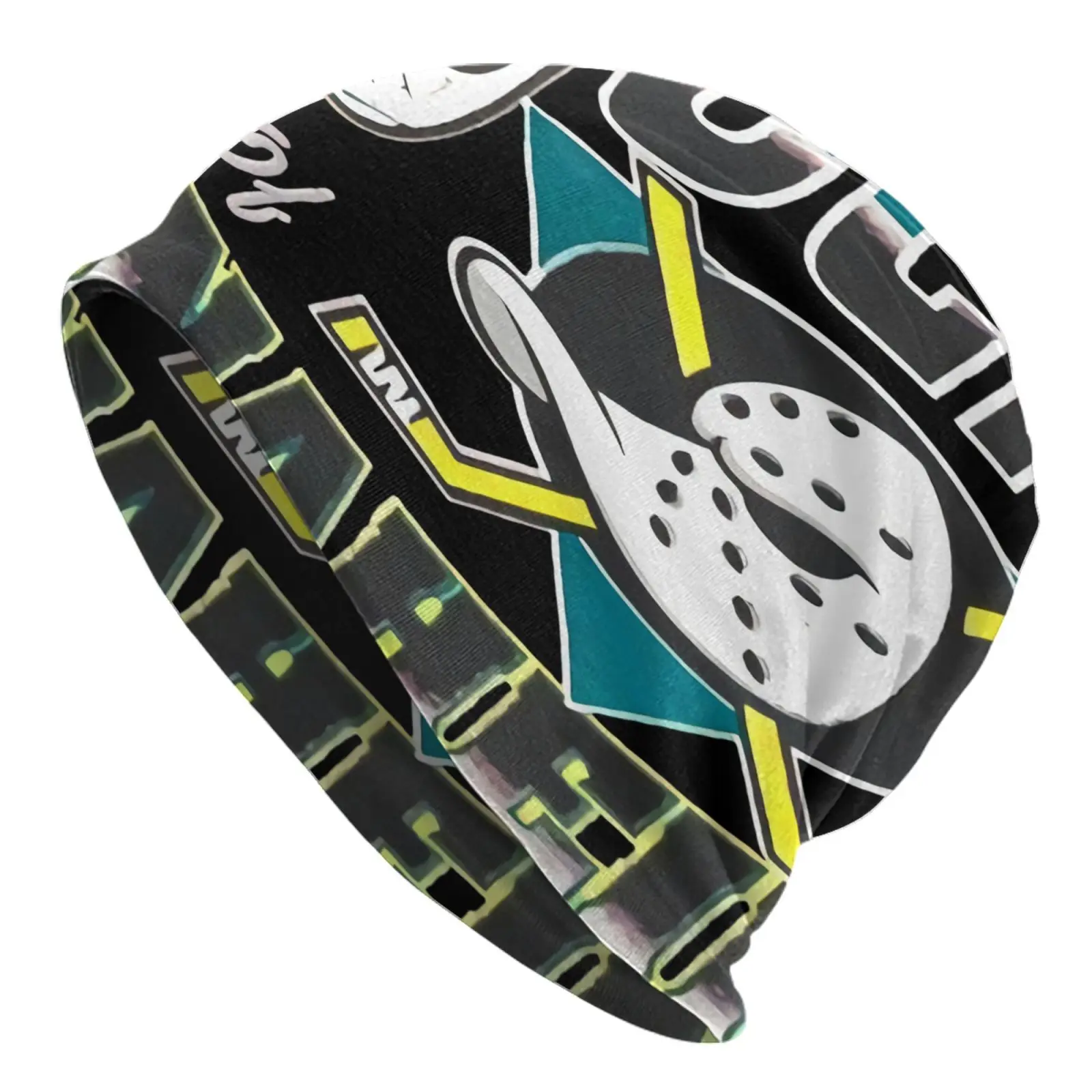 

Вязаная шапка с изображением графических уток, могучих Анахейма, кепки для женщин, Панама, шапки для мужчин, мужская Панама, берет, Дамская ш...