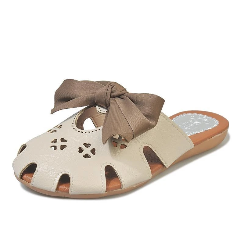 

Casual Shoes For Female Ladies Sandals Flats For Women Lady Loafers Korean Style Bowknot Breathable Khaki