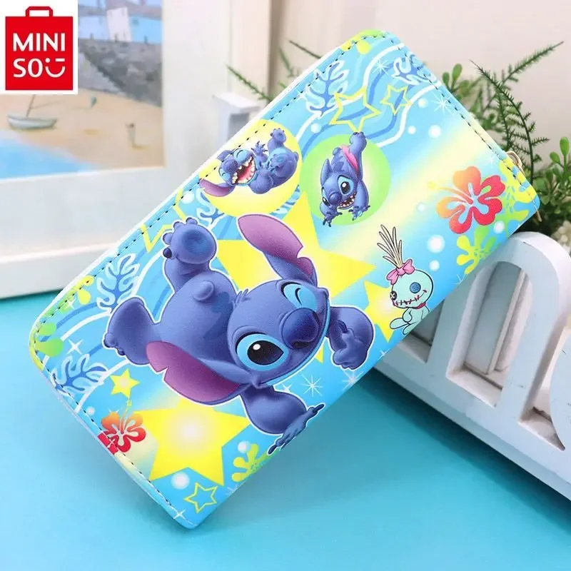 Длинный кошелек MINISO Disney с мультяшной строчкой студенческий многофункциональный