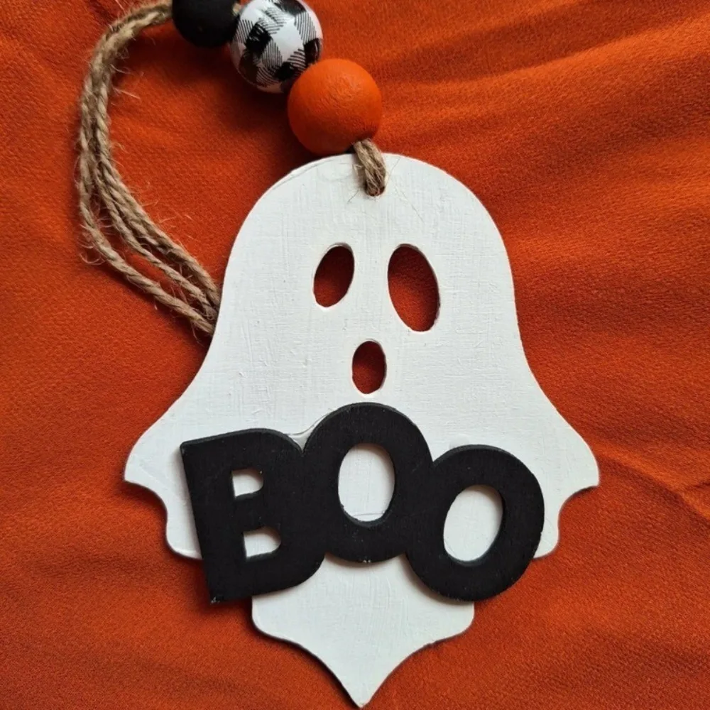 Хэллоуин подвесное украшение бирка милый призрак деревянный подвесной кулон