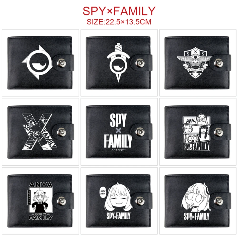 

Кошелек SPY×FAMILY из искусственной кожи двойного сложения, короткий бумажник с мультяшным принтом, держатель для фото, карман для монет, для ма...