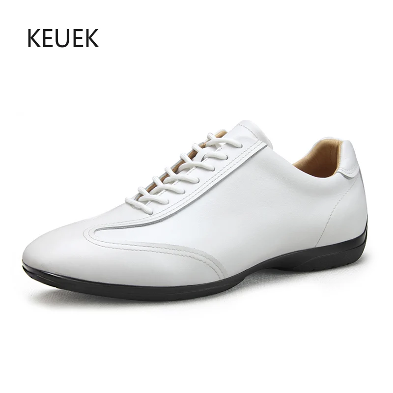 

New Design Casual Leather Shoes Men Genuine Leather Sneakers Fashion Luxury Derby Shoes Male Flats Business Dress Moccasins 5A