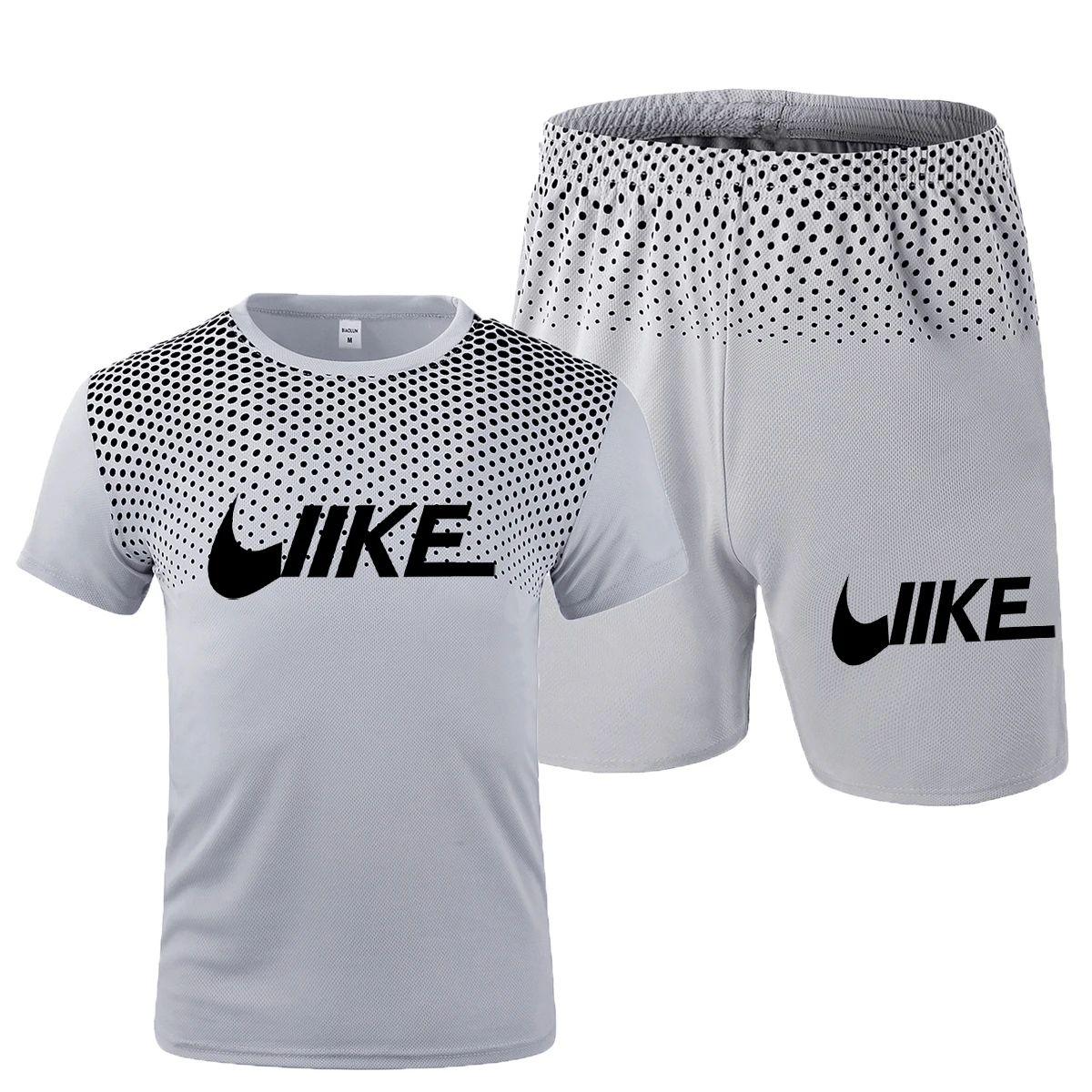 New Brand IKE Men's Clothing T-shirt Tracksuit Sets Harajuku Tops Tee Funny Hip Hop Color T Shirt+Beach Casual Shorts Seteuropea