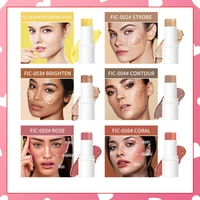 8g blush stick high efficiency brighten skin tone make up tools multipurpose 3 in 1 facial blusher for women