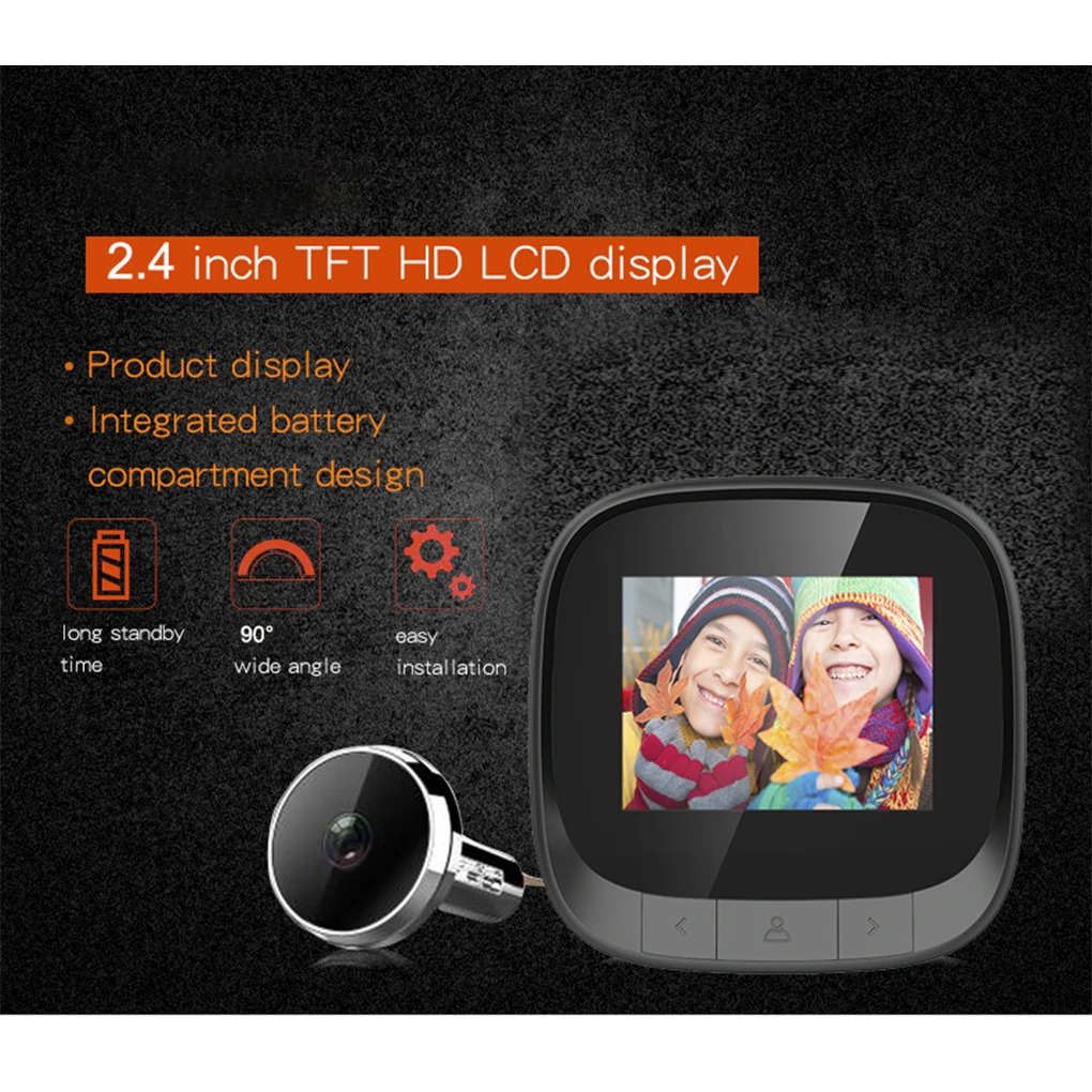 

LCD 2 4inch Hidden Color Screen Digital Doorbell 110 Degree Door Eye Doorbells Outdoor Doors Bell Long Standby