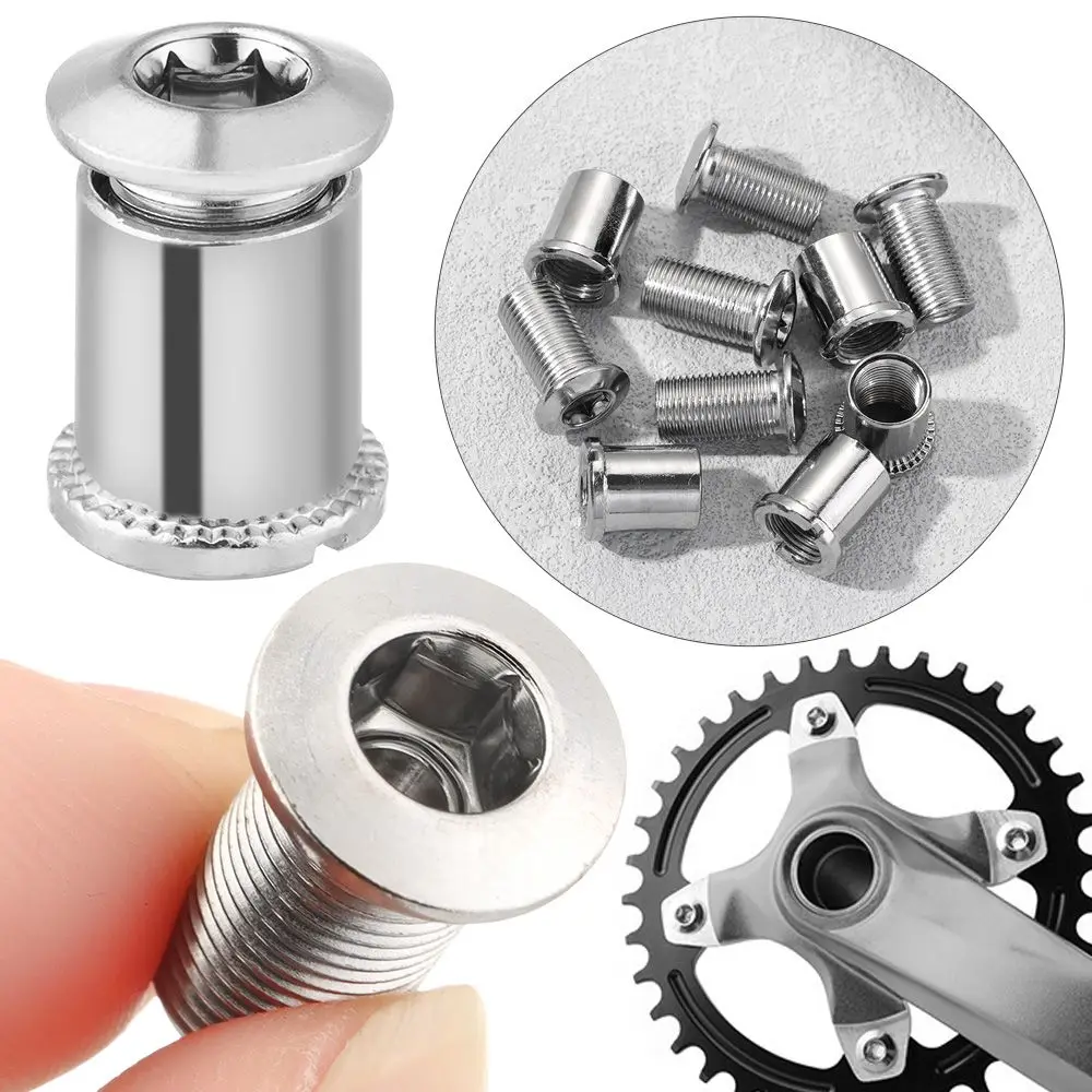 5 Pair DIY Fixed Crank Bike Tool Bicycle Track Brake Crankset Bolt Bike Chainring Bolts For Chainwheel