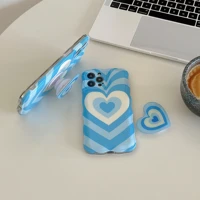 cute heart leopard bracket girl soft case for iphone 13 12 mini 11 pro x xr xs max 7 8 6 plus silicone phone cover fundas