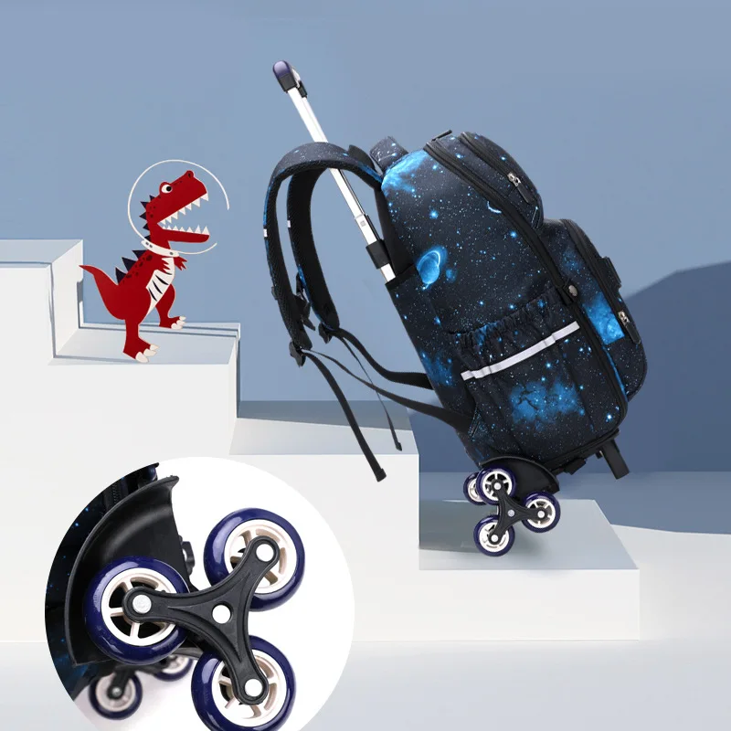 Removable Trolley School Backpack large Children School Bags with Wheel girls Boys Kids Travel Schoolbag Mochilas Escolar