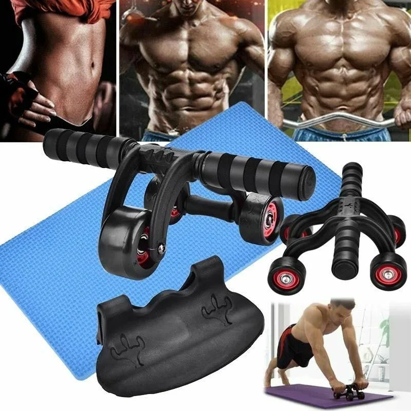 

Abdominal Wheel Rollers Ab No Noise 3 or 4 Wheels Gym Home Fitness Equipment Muscle Exercise Arm Waist AB Exercise Power Trainer
