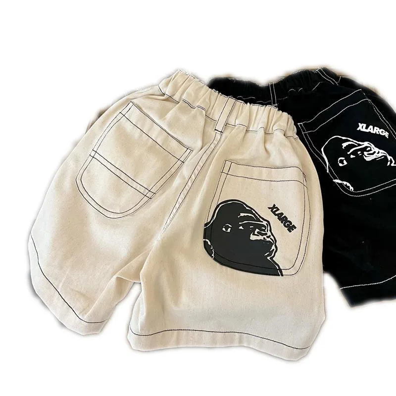 

Children's Shorts 2022 Summer New Boy Cartoon Topstitch Cotton Casual Pants