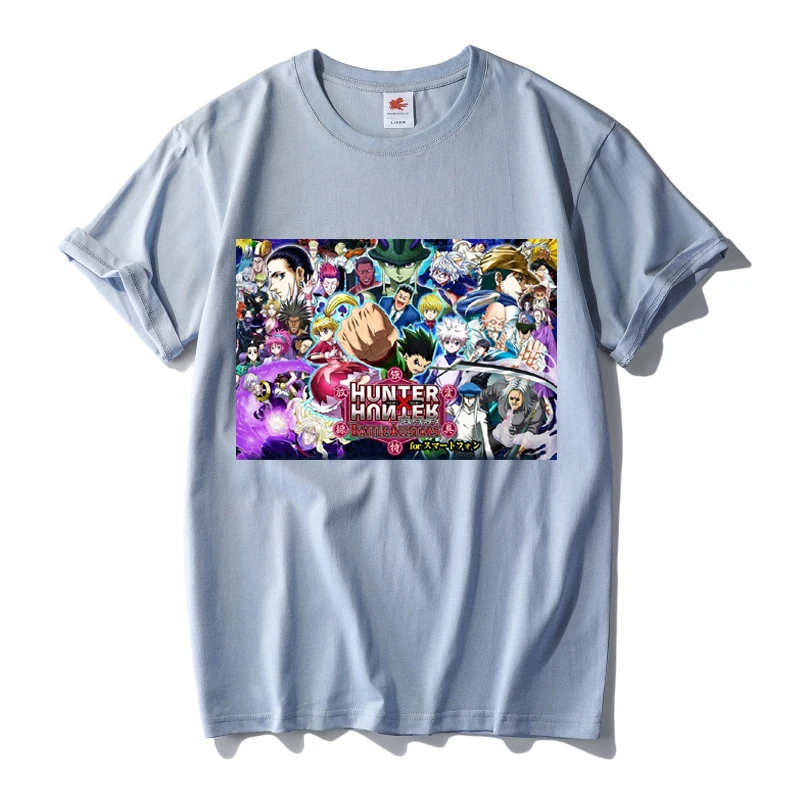 Футболка Мужская/Женская хлопковая с принтом Hunter X свободная рубашка коротким