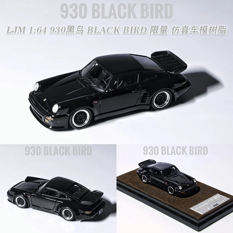 

LJM 1:64 Porsche 911 930 black bird black bird limited edition simulation car model resin collection ornament gift