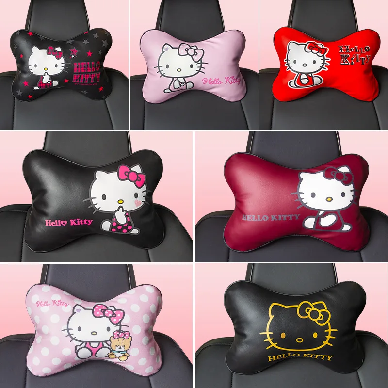 

Kawaii Sanrioed Hello Kitty Anime Cartoon Cute Four Seasons Headrest Car Head Neck Pillow Neck Pillow Toys for Girls